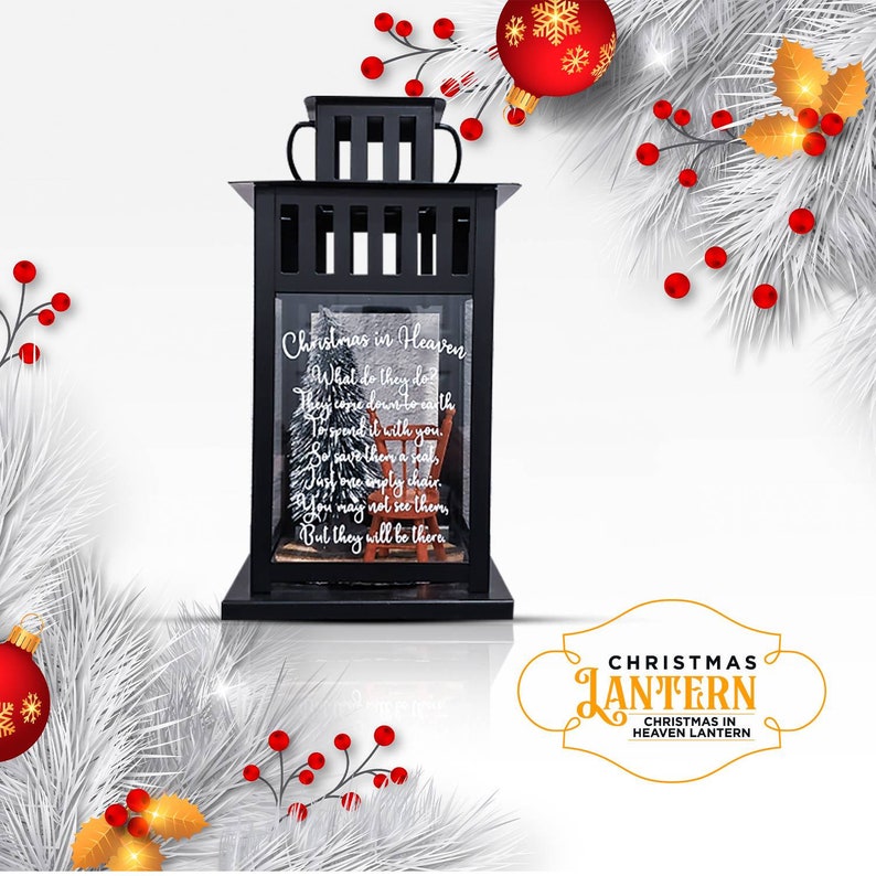 Christmas in Heaven Lantern - Christmas Memorial Lantern
