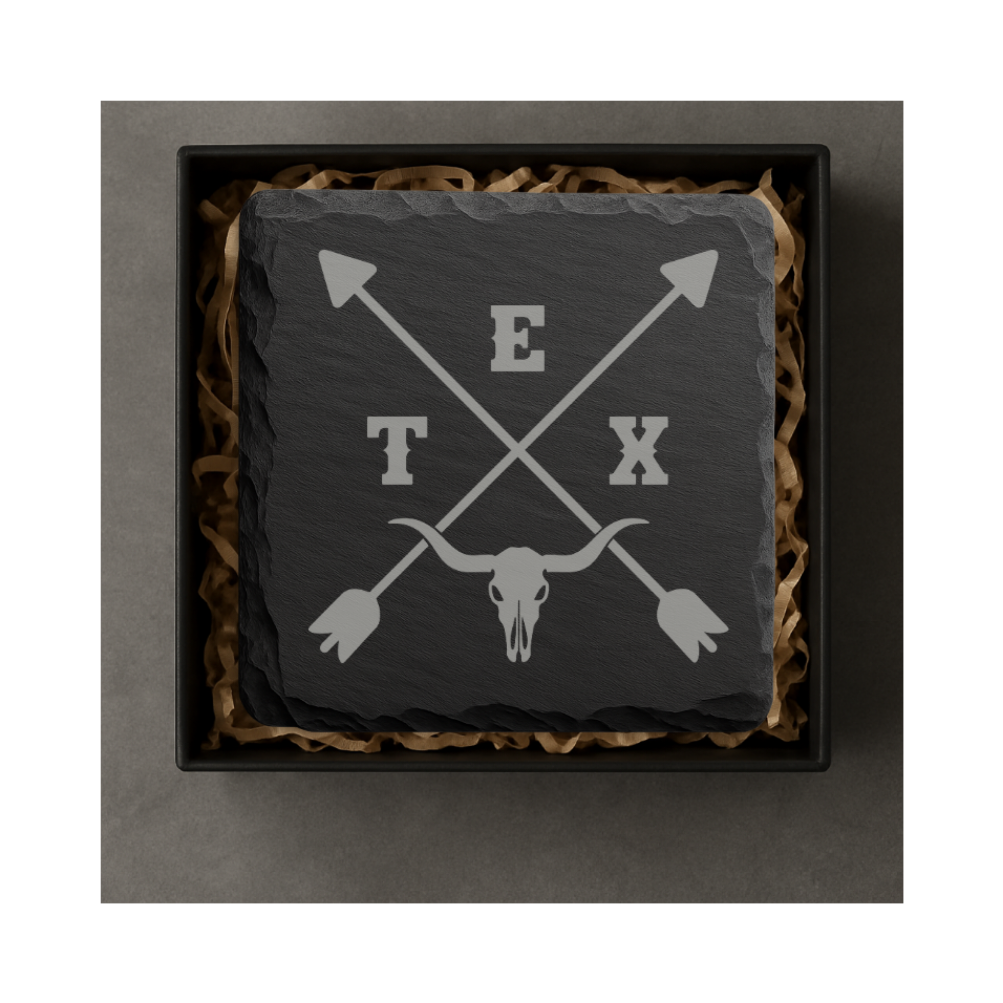 Texas LoneStar State Coaster — Dandelion Design Co. — SlateStudioMedia:gallery:10 — 0047-TLGN_texas_lonestar_state_coaster_05_square_gift_box.png