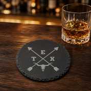 Texas LoneStar State Coaster — Dandelion Design Co. — SlateStudioMedia:gallery:21 — 0047-TLGN_texas_lonestar_state_coaster_08_round_whiskey_lifestyle.png