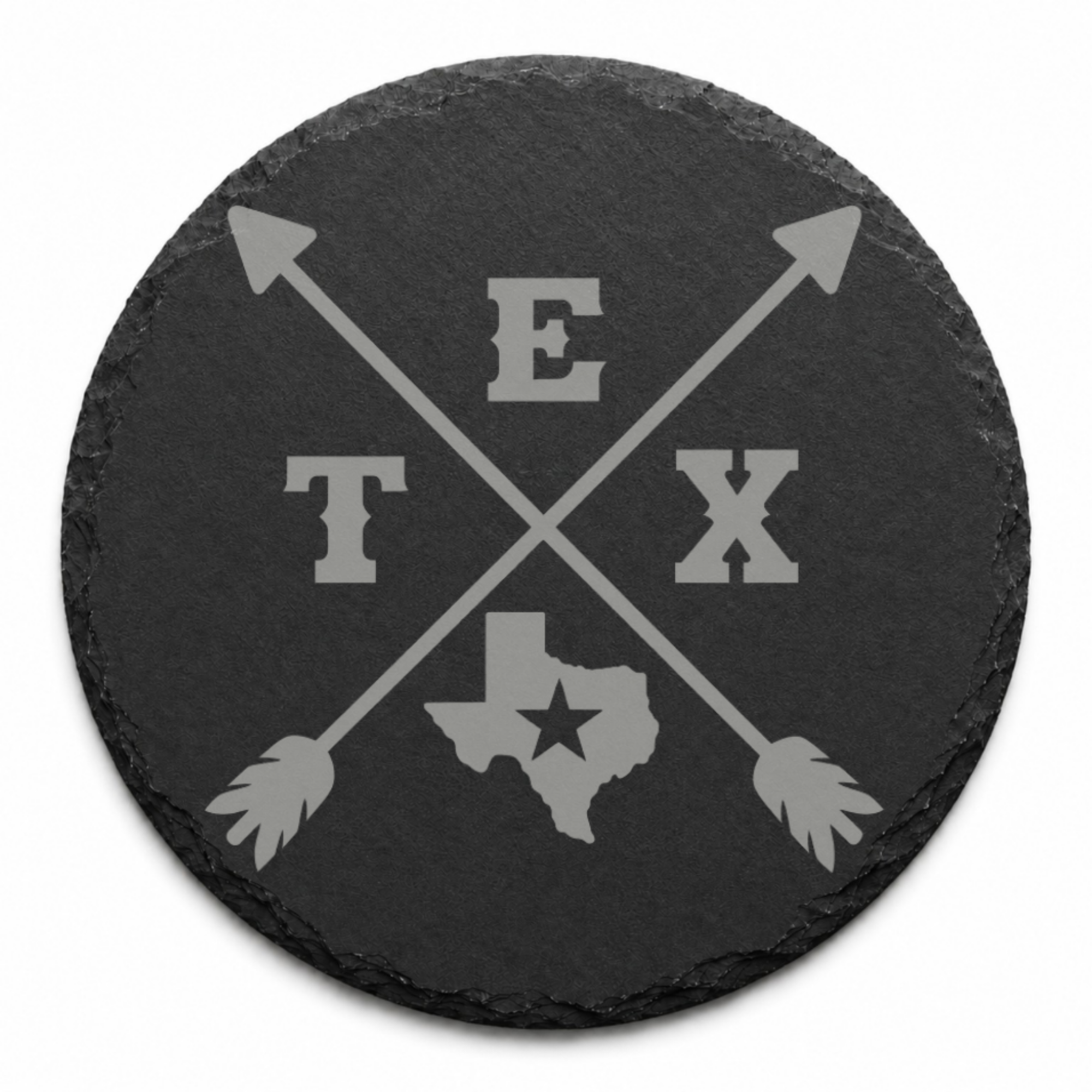 Texas LoneStar State Coaster — Dandelion Design Co. — SlateStudioMedia:design%3A2%3Ashape%3Around:7 — 0047-TLGN_texas_lonestar_state_coaster_14_D02_round_main.png