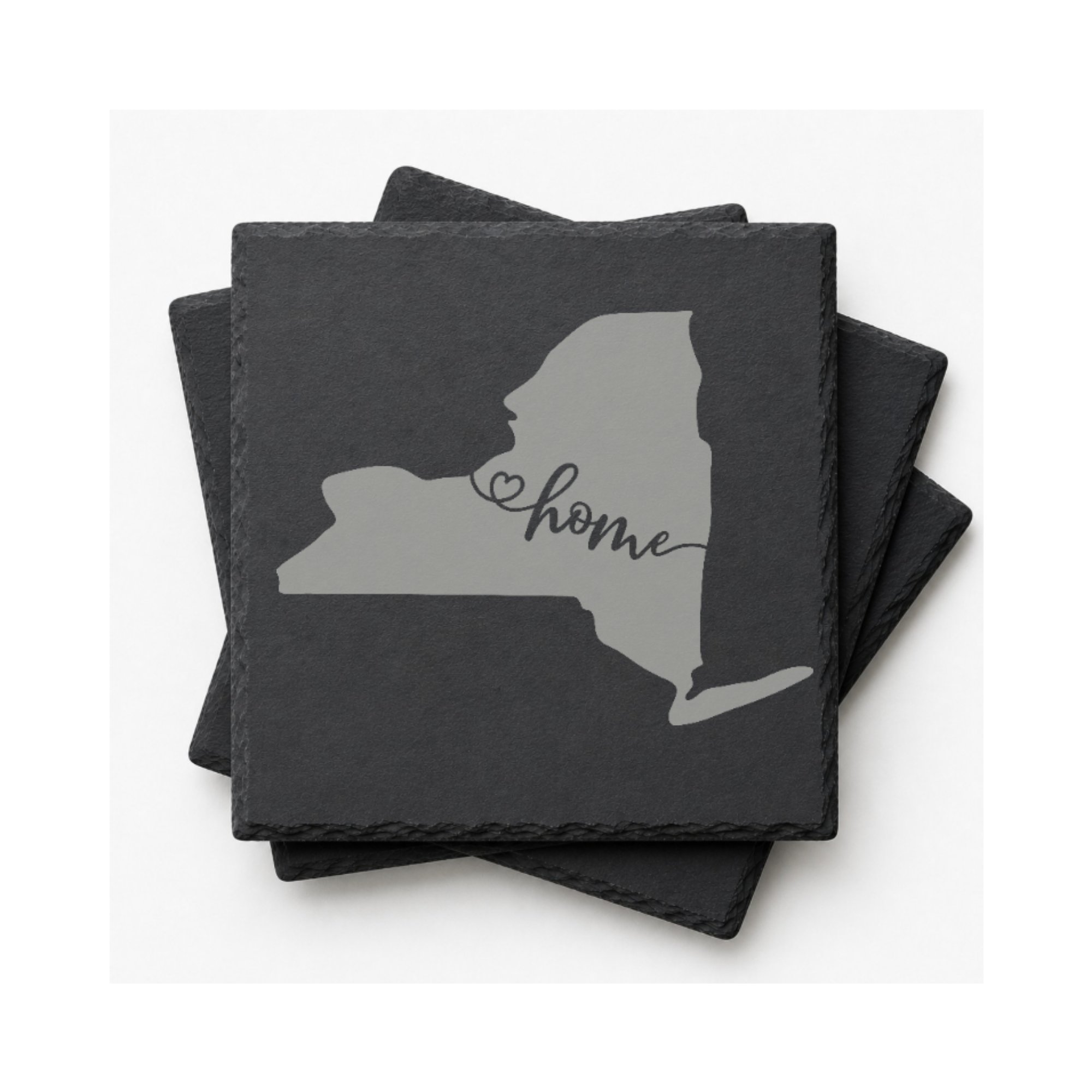 New York Slate Coasters 4x4 Laser Engraved Stone Drink Coasters New York Home Décor Empire State Established 1788 Gift — Dandelion Design Co. — SlateStudioMedia:gallery:12 — 0077-NYGN_new_york_slate_coasters_4x4_laser_engraved_stone_drink_coasters_new_york_home_d_cor_empire_state_established_1788_gift_12_D02_square_stack.png