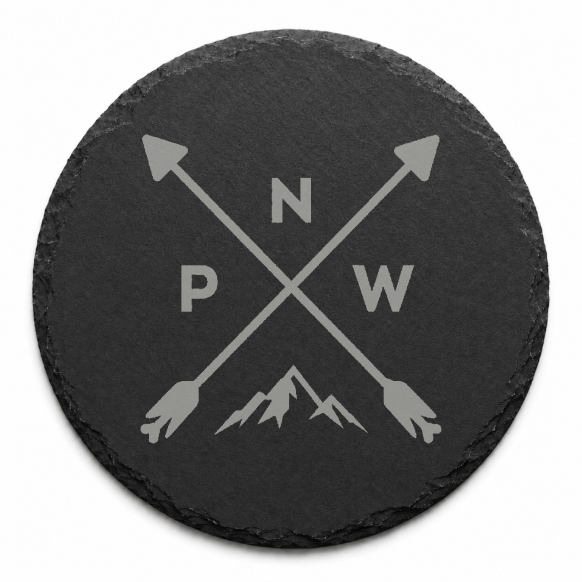 Pacific North West Slate Coaster Decor | Round and Square West Coast Designs and Gifts — Dandelion Design Co. — SlateStudioMedia:design%3A2%3Ashape%3Around:5 — 0078-PNPN_pacific_north_west_slate_coaster_decor_round_and_square_west_coast_designs_and_gifts_14_D02_round_main.png