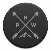 Pacific North West Slate Coaster Decor | Round and Square West Coast Designs and Gifts — Dandelion Design Co. — SlateStudioMedia:design%3A2%3Ashape%3Around:5 — 0078-PNPN_pacific_north_west_slate_coaster_decor_round_and_square_west_coast_designs_and_gifts_14_D02_round_main.png