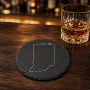 Illinois Themed Slate Drink Coasters Bulk Order | Chicago Corporate Event Gifts | Conference Swag Bags | Retreat Kits Business Events — Dandelion Design Co. — SlateStudioMedia:gallery:19 — 0079-ITGN_illinois_themed_slate_drink_coasters_bulk_order_chicago_corporate_event_gifts_conference_swag_bags_retreat_kits_business_events_16_D02_round_whiskey_lifestyle.png