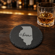 Illinois Themed Slate Drink Coasters Bulk Order | Chicago Corporate Event Gifts | Conference Swag Bags | Retreat Kits Business Events — Dandelion Design Co. — SlateStudioMedia:gallery:21 — 0079-ITGN_illinois_themed_slate_drink_coasters_bulk_order_chicago_corporate_event_gifts_conference_swag_bags_retreat_kits_business_events_22_D03_round_whiskey_lifestyle.png