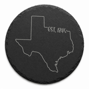 Texas Themed Slate Drink Coasters Bulk Order | Corporate Event Gifts | Conference Swag Bags | Retreat Welcome Kits | Business Events — Dandelion Design Co. — SlateStudioMedia:design%3A3%3Ashape%3Around:7 — 0080-TTGN_texas_themed_slate_drink_coasters_bulk_order_corporate_event_gifts_conference_swag_bags_retreat_welcome_kits_business_events_20_D03_round_main.png