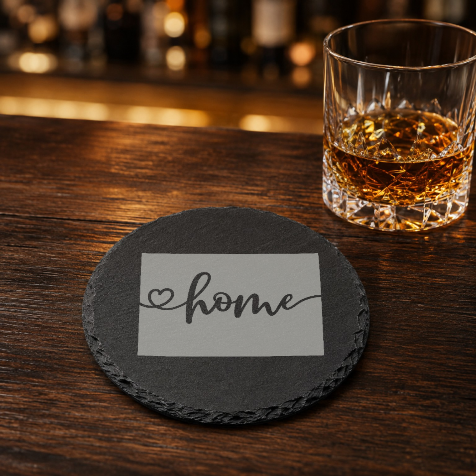 Colorado Themed Slate Drink Coasters Bulk Order | Corporate Retreat Gifts | Leadership Offsite Swag | Conference Welcome Kits — Dandelion Design Co. — SlateStudioMedia:gallery:17 — 0082-CTGN_colorado_themed_slate_drink_coasters_bulk_order_corporate_retreat_gifts_leadership_offsite_swag_conference_welcome_kits_08_round_whiskey_lifestyle.png