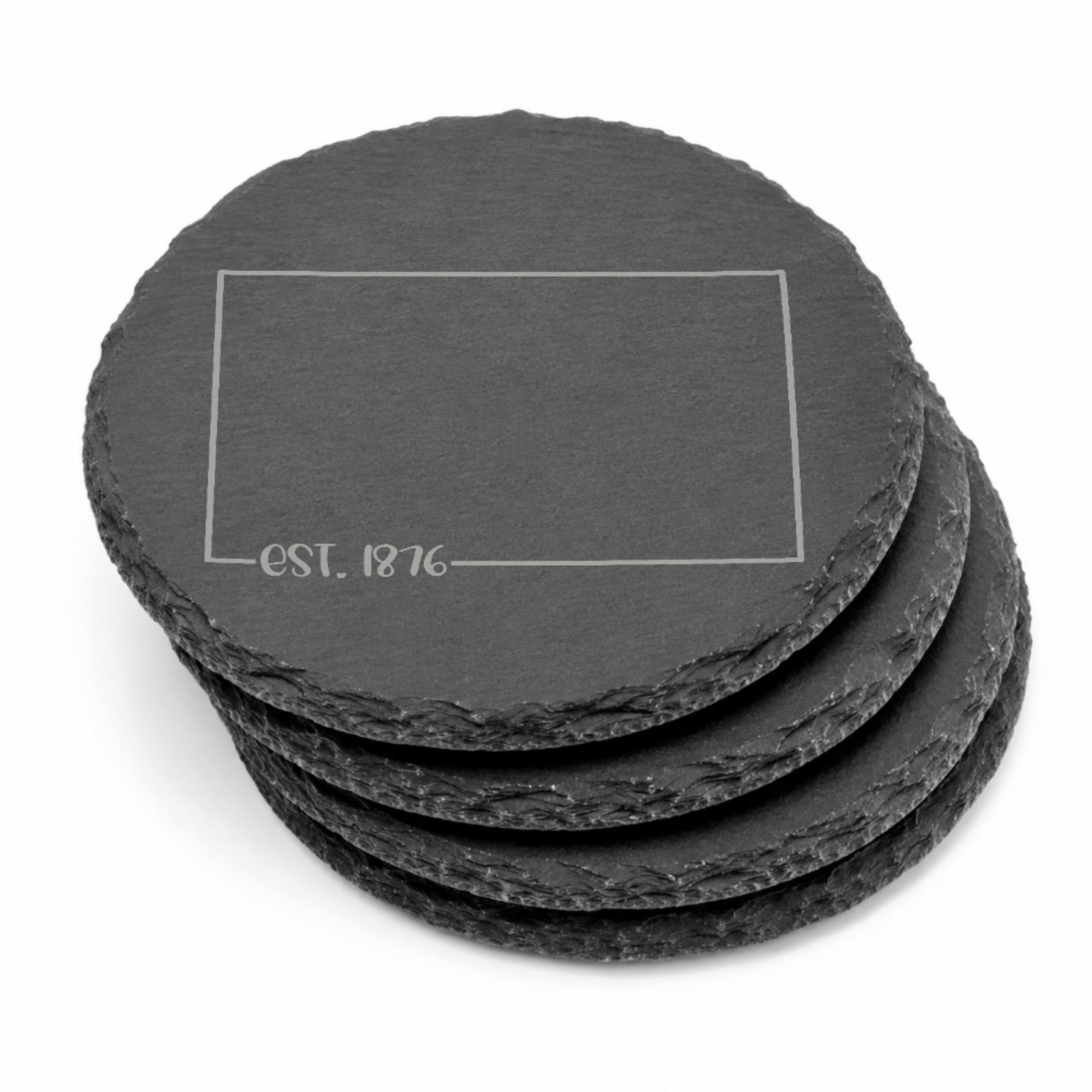 Colorado Themed Slate Drink Coasters Bulk Order | Corporate Retreat Gifts | Leadership Offsite Swag | Conference Welcome Kits — Dandelion Design Co. — SlateStudioMedia:gallery:15 — 0082-CTGN_colorado_themed_slate_drink_coasters_bulk_order_corporate_retreat_gifts_leadership_offsite_swag_conference_welcome_kits_21_D03_round_stack.png