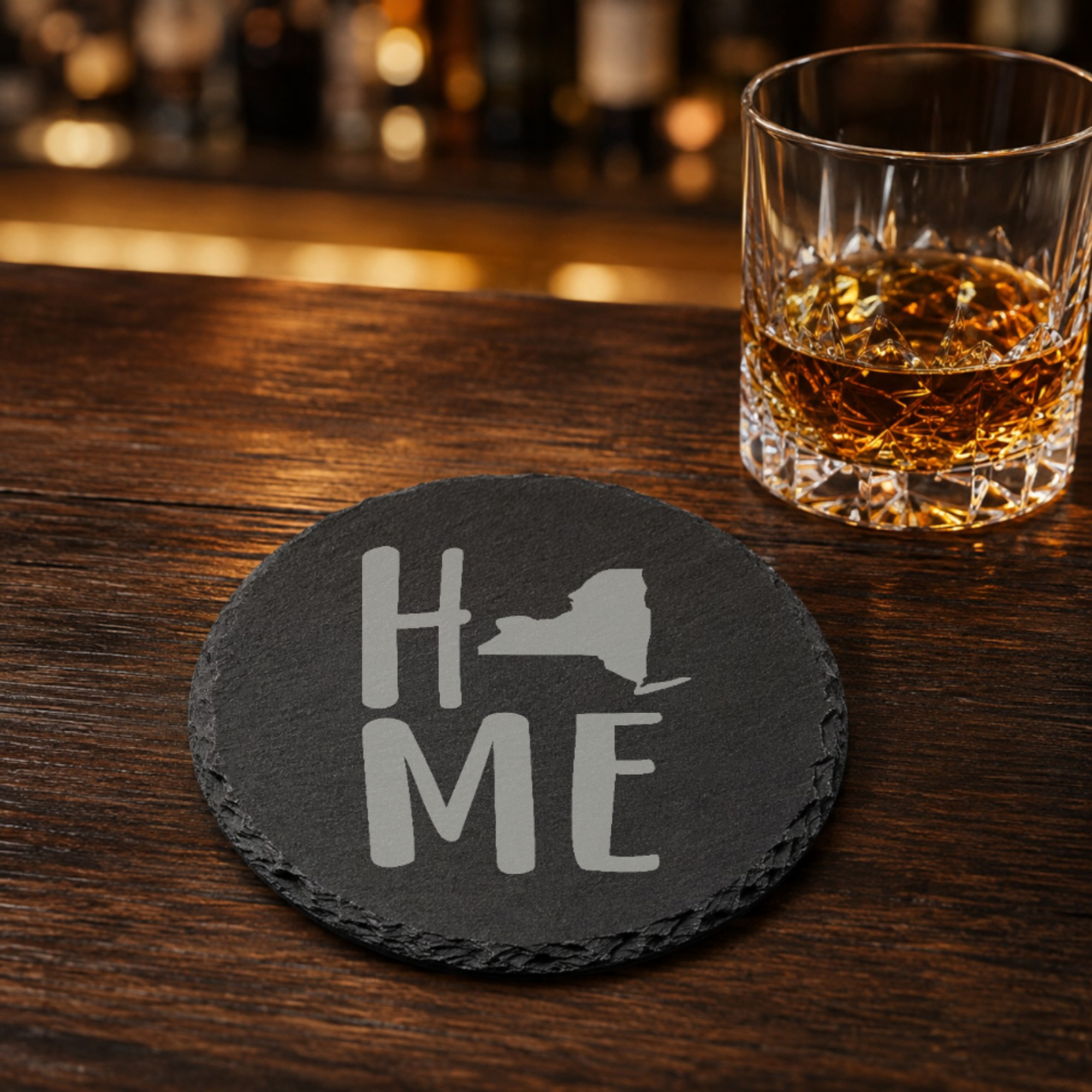 New York Themed Slate Drink Coasters Bulk Order | Corporate Event Gifts | Conference Swag Bags | Retreat Welcome Kits | Business Events — Dandelion Design Co. — SlateStudioMedia:gallery:21 — 0083-NYGN_new_york_themed_slate_drink_coasters_bulk_order_corporate_event_gifts_conference_swag_bags_retreat_welcome_kits_business_events_22_D03_round_whiskey_lifestyle.png