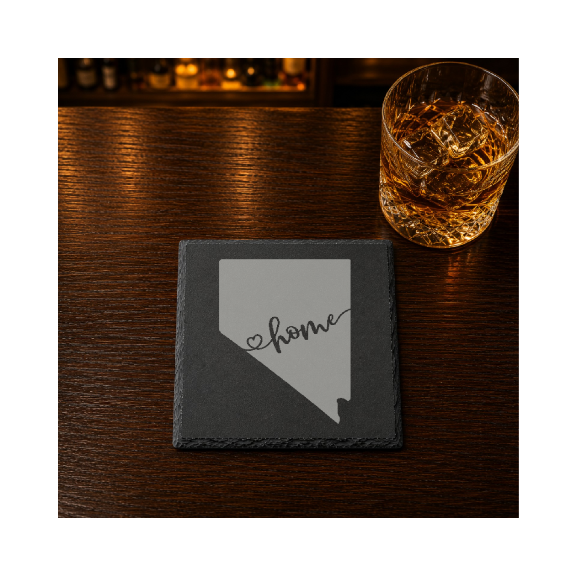 Nevada Themed Slate Drink Coasters Bulk Order | Las Vegas Corporate Event Gifts | Conference Swag Bags | Retreat Welcome Kits | Business — Dandelion Design Co. — SlateStudioMedia:gallery:18 — 0084-NTGN_nevada_themed_slate_drink_coasters_bulk_order_las_vegas_corporate_event_gifts_conference_swag_bags_retreat_welcome_kits_business_13_D02_square_whiskey_lifestyle.png