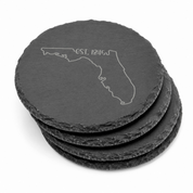 Florida Themed Slate Drink Coasters Bulk | Corporate Event Gifts | Conference Swag Bags | Retreat Welcome Gifts | Training & Company Events — Dandelion Design Co. — SlateStudioMedia:gallery:15 — 0085-FTGN_florida_themed_slate_drink_coasters_bulk_corporate_event_gifts_conference_swag_bags_retreat_welcome_gifts_training_company_events_21_D03_round_stack.png