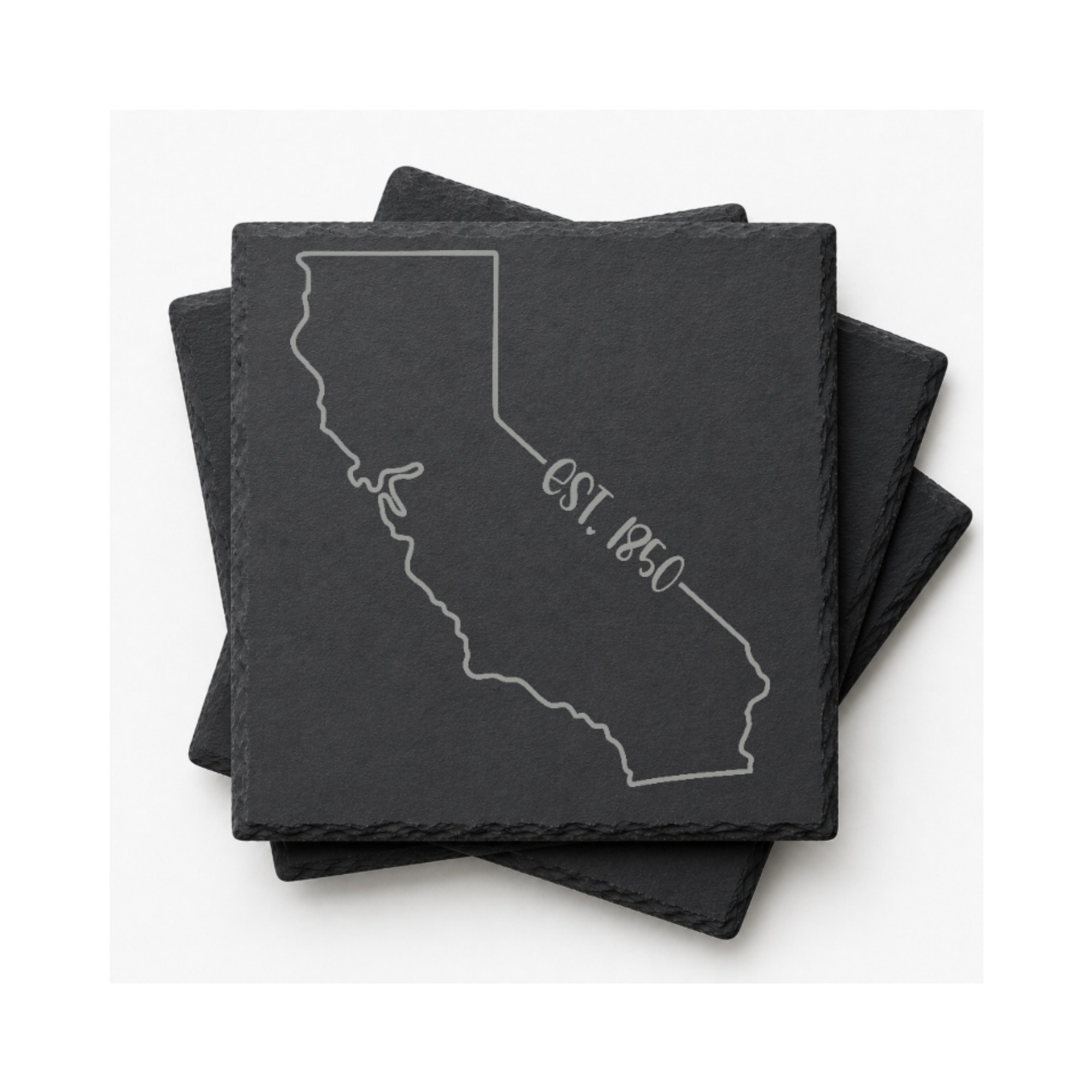 California Slate Drink Coaster | Bulk Corporate Event Gift | Conference Gift Bags, Team Meetings, Training Events, Company Retreats — Dandelion Design Co. — SlateStudioMedia:gallery:14 — 0087-CSGN_california_slate_drink_coaster_bulk_corporate_event_gift_conference_gift_bags_team_meetings_training_events_company_retreats_18_D03_square_stack.png