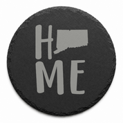 Connecticut Slate Coasters 4x4 Laser Engraved Stone Drink Coasters Connecticut Home Décor Constitution State Established 1788 Gift — Dandelion Design Co. — SlateStudioMedia:design%3A1%3Ashape%3Around:6 — 0088-CSGN_connecticut_slate_coasters_4x4_laser_engraved_stone_drink_coasters_connecticut_home_d_cor_constitution_state_established_1788_gift_04_round_main.png