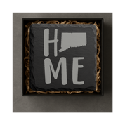Connecticut Slate Coasters 4x4 Laser Engraved Stone Drink Coasters Connecticut Home Décor Constitution State Established 1788 Gift — Dandelion Design Co. — SlateStudioMedia:gallery:10 — 0088-CSGN_connecticut_slate_coasters_4x4_laser_engraved_stone_drink_coasters_connecticut_home_d_cor_constitution_state_established_1788_gift_05_square_gift_box.png