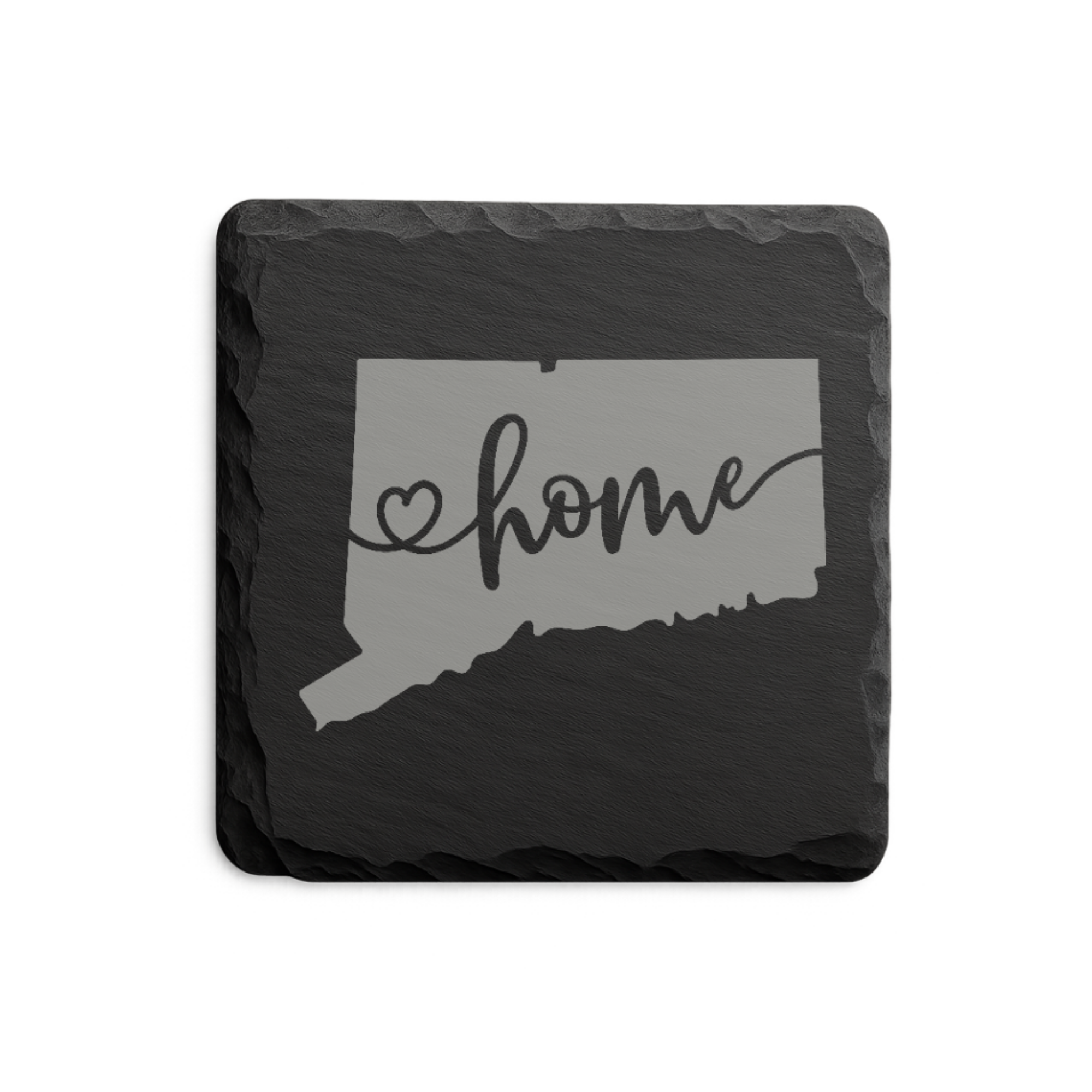 Connecticut Slate Coasters 4x4 Laser Engraved Stone Drink Coasters Connecticut Home Décor Constitution State Established 1788 Gift — Dandelion Design Co. — SlateStudioMedia:design%3A2%3Ashape%3Asquare:3 — 0088-CSGN_connecticut_slate_coasters_4x4_laser_engraved_stone_drink_coasters_connecticut_home_d_cor_constitution_state_established_1788_gift_11_D02_square_main.png