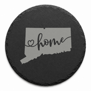 Connecticut Slate Coasters 4x4 Laser Engraved Stone Drink Coasters Connecticut Home Décor Constitution State Established 1788 Gift — Dandelion Design Co. — SlateStudioMedia:design%3A2%3Ashape%3Around:7 — 0088-CSGN_connecticut_slate_coasters_4x4_laser_engraved_stone_drink_coasters_connecticut_home_d_cor_constitution_state_established_1788_gift_14_D02_round_main.png