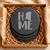 Mississippi Slate Coasters 4x4 Laser Engraved Stone Drink Coasters Mississippi Home Décor Magnolia State Established 1817 Gift — Dandelion Design Co. — SlateStudioMedia:gallery:9 — 0091-MSGN_mississippi_slate_coasters_4x4_laser_engraved_stone_drink_coasters_mississippi_home_d_cor_magnolia_state_established_1817_gift_06_round_gift_box.png