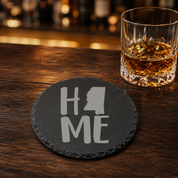 Mississippi Slate Coasters 4x4 Laser Engraved Stone Drink Coasters Mississippi Home Décor Magnolia State Established 1817 Gift — Dandelion Design Co. — SlateStudioMedia:gallery:17 — 0091-MSGN_mississippi_slate_coasters_4x4_laser_engraved_stone_drink_coasters_mississippi_home_d_cor_magnolia_state_established_1817_gift_08_round_whiskey_lifestyle.png