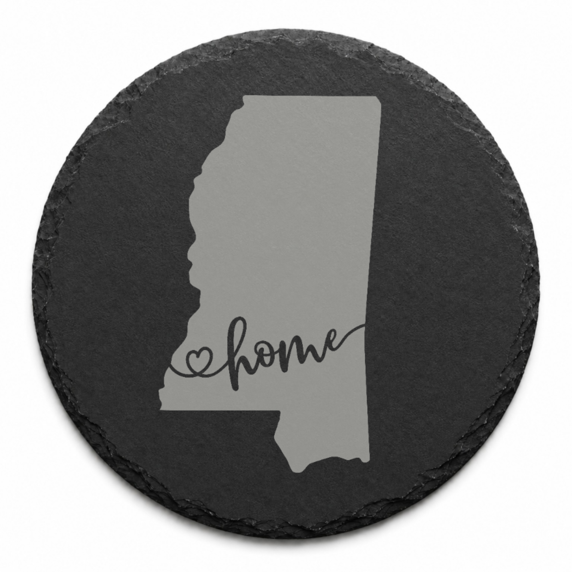 Mississippi Slate Coasters 4x4 Laser Engraved Stone Drink Coasters Mississippi Home Décor Magnolia State Established 1817 Gift — Dandelion Design Co. — SlateStudioMedia:design%3A2%3Ashape%3Around:6 — 0091-MSGN_mississippi_slate_coasters_4x4_laser_engraved_stone_drink_coasters_mississippi_home_d_cor_magnolia_state_established_1817_gift_14_D02_round_main.png