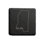 Mississippi Slate Coasters 4x4 Laser Engraved Stone Drink Coasters Mississippi Home Décor Magnolia State Established 1817 Gift — Dandelion Design Co. — SlateStudioMedia:design%3A3%3Ashape%3Asquare:4 — 0091-MSGN_mississippi_slate_coasters_4x4_laser_engraved_stone_drink_coasters_mississippi_home_d_cor_magnolia_state_established_1817_gift_17_D03_square_main.png