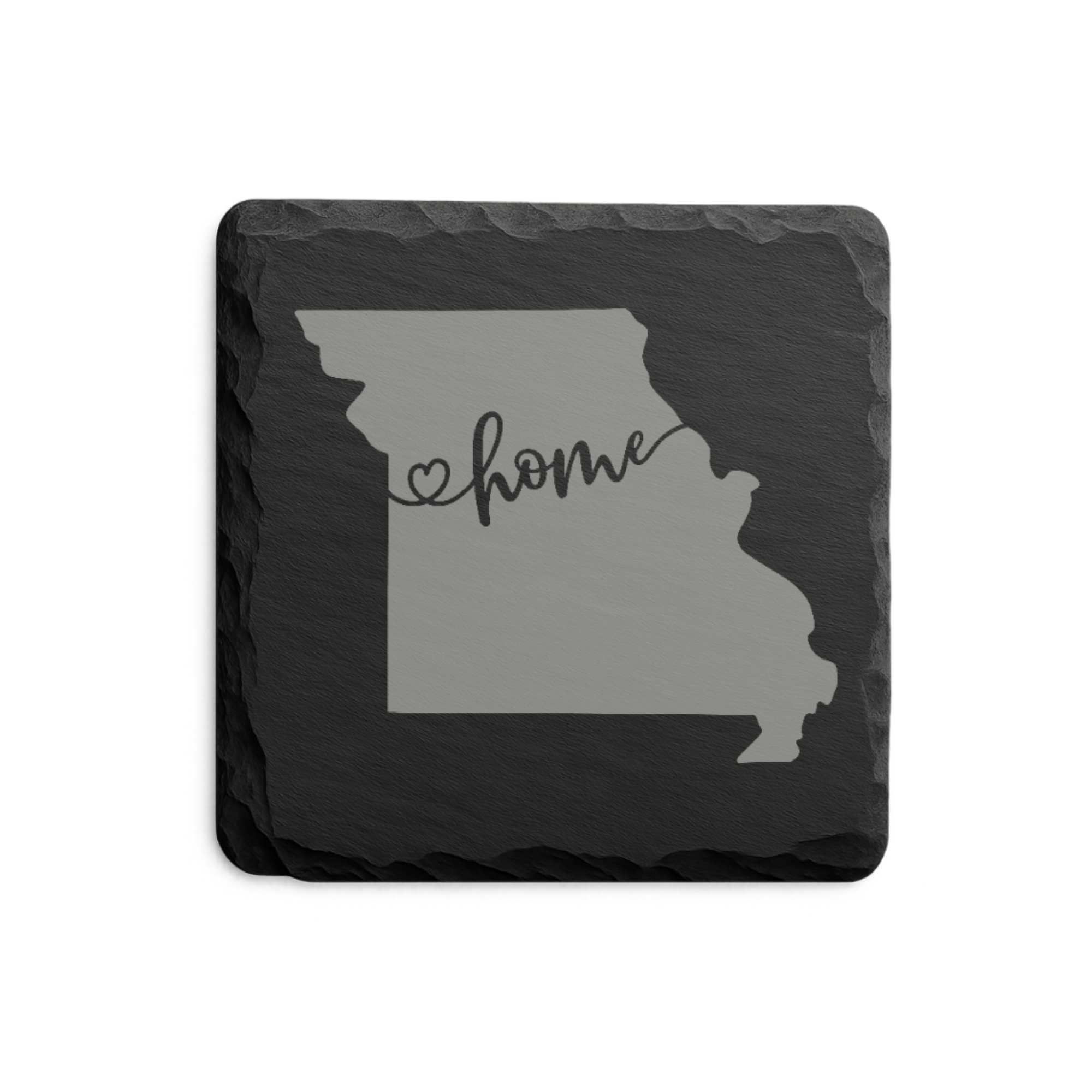 Missouri Slate Coasters 4x4 Laser Engraved Stone Drink Coasters Missouri Home Décor Show Me State Established 1821 Gift — Dandelion Design Co. — SlateStudioMedia:design%3A2%3Ashape%3Asquare:3 — 0092-MSGN_missouri_slate_coasters_4x4_laser_engraved_stone_drink_coasters_missouri_home_d_cor_show_me_state_established_1821_gift_11_D02_square_main.png
