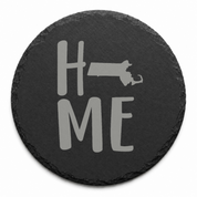 Massachusetts Slate Coasters 4x4 Laser Engraved Stone Drink Coasters Massachusetts Home Décor Bay State Established 1788 Gift — Dandelion Design Co. — SlateStudioMedia:design%3A1%3Ashape%3Around:5 — 0093-MSGN_massachusetts_slate_coasters_4x4_laser_engraved_stone_drink_coasters_massachusetts_home_d_cor_bay_state_established_1788_gift_04_round_main.png