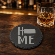 Kansas Slate Coasters 4x4 Laser Engraved Stone Drink Coasters Kansas Home Décor Sunflower State Established 1861 Gift — Dandelion Design Co. — SlateStudioMedia:gallery:17 — 0094-KSGN_kansas_slate_coasters_4x4_laser_engraved_stone_drink_coasters_kansas_home_d_cor_sunflower_state_established_1861_gift_08_round_whiskey_lifestyle.png