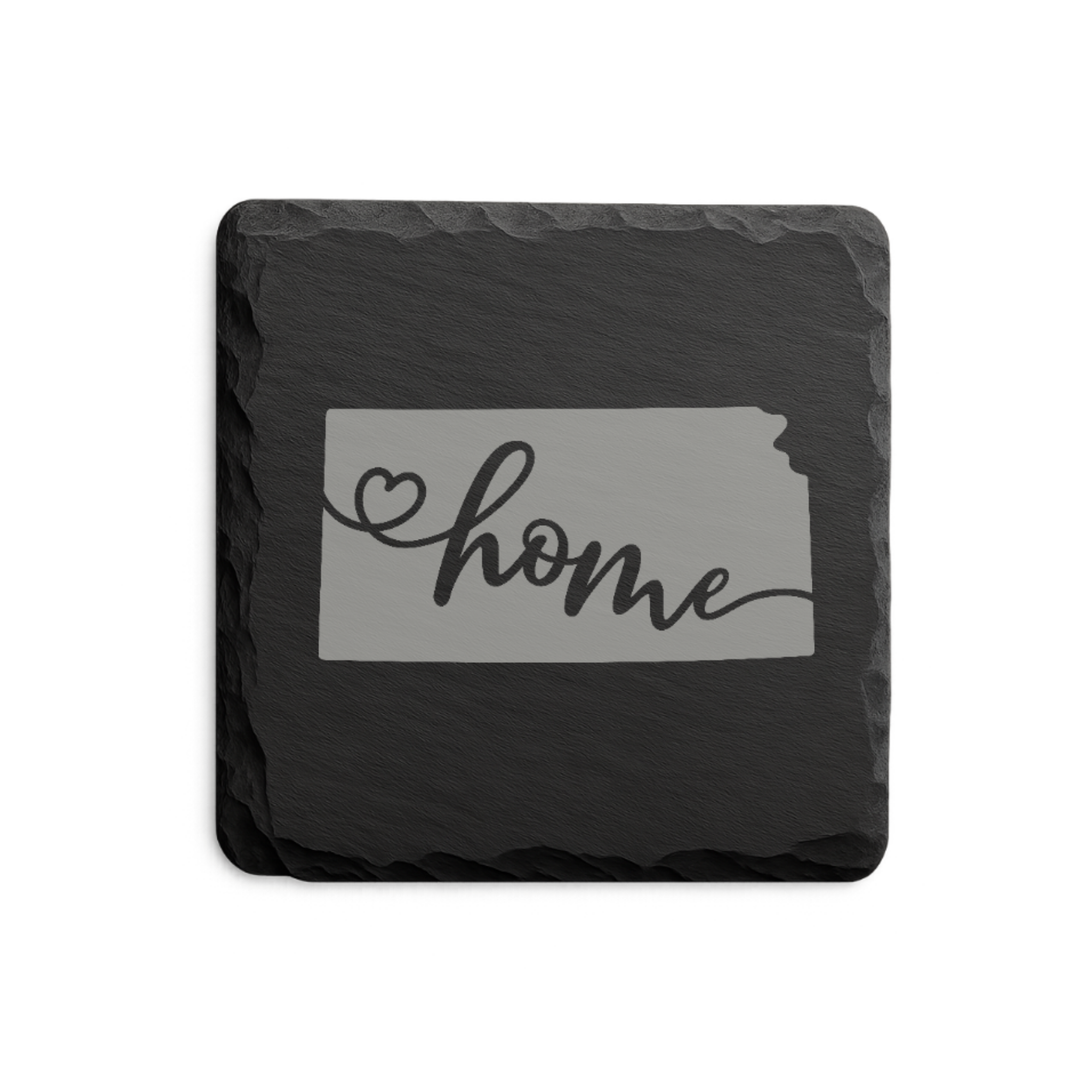 Kansas Slate Coasters 4x4 Laser Engraved Stone Drink Coasters Kansas Home Décor Sunflower State Established 1861 Gift — Dandelion Design Co. — SlateStudioMedia:design%3A2%3Ashape%3Asquare:3 — 0094-KSGN_kansas_slate_coasters_4x4_laser_engraved_stone_drink_coasters_kansas_home_d_cor_sunflower_state_established_1861_gift_11_D02_square_main.png
