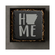 Arkansas Slate Coasters 4x4 Laser Engraved Stone Drink Coasters Arkansas Home Décor Natural State Established 1836 Gift Set — Dandelion Design Co. — SlateStudioMedia:gallery:8 — 0096-ASGN_arkansas_slate_coasters_4x4_laser_engraved_stone_drink_coasters_arkansas_home_d_cor_natural_state_established_1836_gift_set_05_square_gift_box.png