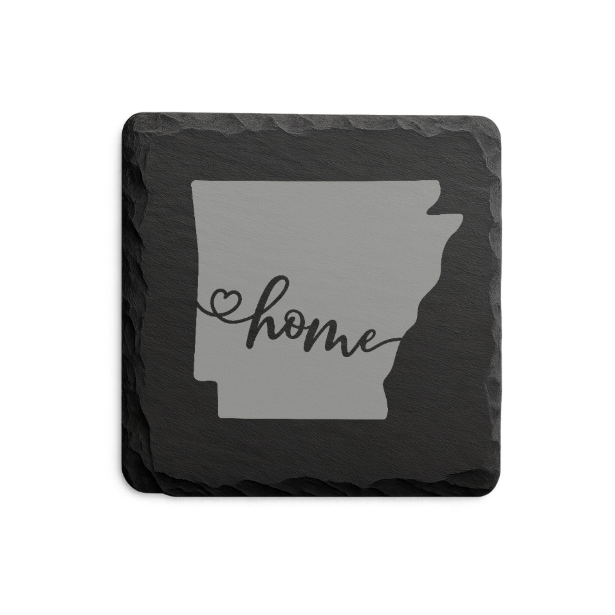 Arkansas Slate Coasters 4x4 Laser Engraved Stone Drink Coasters Arkansas Home Décor Natural State Established 1836 Gift Set — Dandelion Design Co. — SlateStudioMedia:design%3A2%3Ashape%3Asquare:3 — 0096-ASGN_arkansas_slate_coasters_4x4_laser_engraved_stone_drink_coasters_arkansas_home_d_cor_natural_state_established_1836_gift_set_11_D02_square_main.png