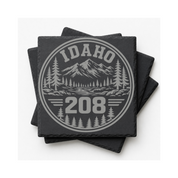 Idaho Area Code Slate Coasters | 208 & 986 Rustic Idaho Gifts | Engraved Mountain Cabin Stone Coasters — Dandelion Design Co. — SlateStudioMedia:gallery:10 — 0098-IAGN_idaho_area_code_slate_coasters_208_986_rustic_idaho_gifts_engraved_mountain_cabin_stone_coasters_12_D02_square_stack.png