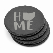 Ohio Slate Coasters 4x4 Laser Engraved Stone Drink Coasters Ohio Home Décor Buckeye State Established 1803 Gift — Dandelion Design Co. — SlateStudioMedia:gallery:11 — 0099-OSGN_ohio_slate_coasters_4x4_laser_engraved_stone_drink_coasters_ohio_home_d_cor_buckeye_state_established_1803_gift_10_round_stack.png