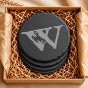 Wyoming Bucking Horse Slate Coaster Set | Set of 4 Steamboat EngravedSlate Coaster Set | Wyoming Cowboys | Drink Coaster | Table Decor — Dandelion Design Co. — SlateStudioMedia:gallery:5 — 0100-WBGN_wyoming_bucking_horse_slate_coaster_set_set_of_4_steamboat_engravedslate_coaster_set_wyoming_cowboys_drink_coaster_table_decor_06_round_gift_box.png
