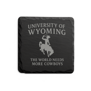 University of Wyoming Slate Coaster – "The World Needs More Cowboys" | Laser Engraved | Rustic Cowboy Gift - UW — Dandelion Design Co. — SlateStudioMedia:design%3A2%3Ashape%3Asquare:3 — 0101-UWGN_university_of_wyoming_slate_coaster_quot_the_world_needs_more_cowboys_quot_laser_engraved_rustic_cowboy_gift_uw_11_D02_square_main.png