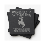 University of Wyoming Slate Coaster – "The World Needs More Cowboys" | Laser Engraved | Rustic Cowboy Gift - UW — Dandelion Design Co. — SlateStudioMedia:gallery:10 — 0101-UWGN_university_of_wyoming_slate_coaster_quot_the_world_needs_more_cowboys_quot_laser_engraved_rustic_cowboy_gift_uw_12_D02_square_stack.png