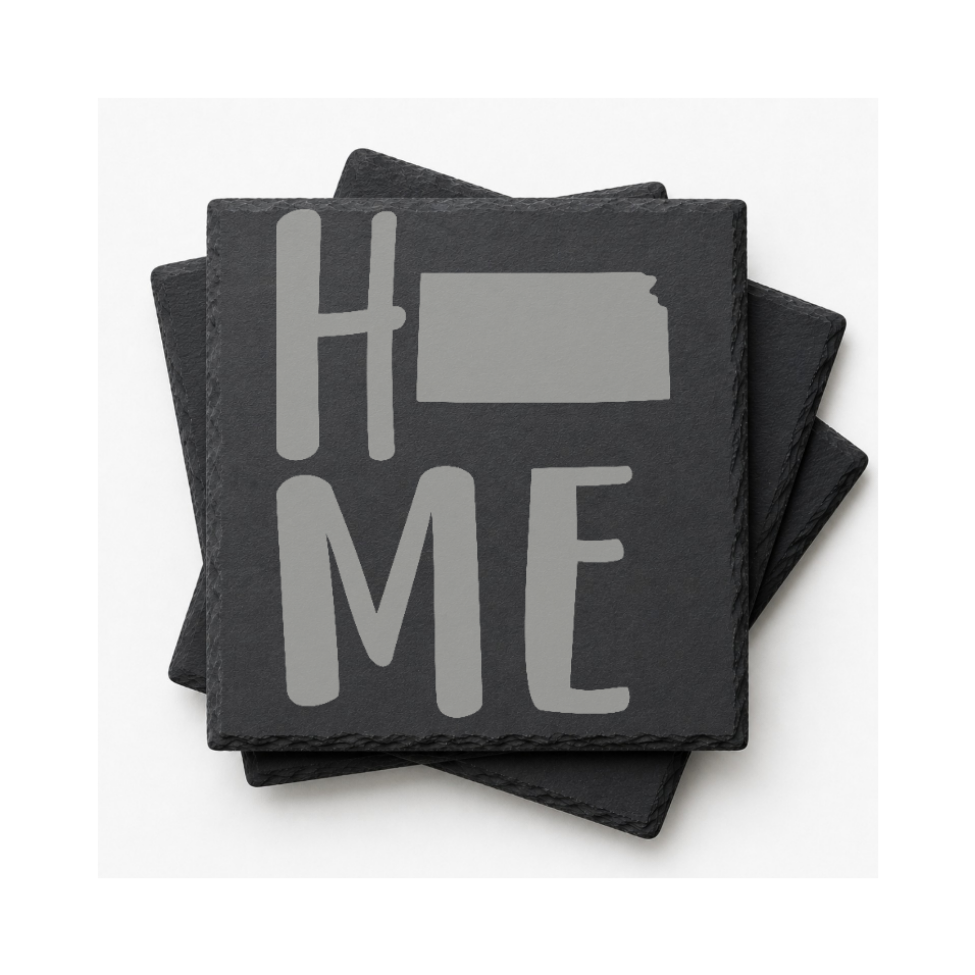 Kansas Slate Coasters 4x4 Laser Engraved Stone Drink Coasters Kansas Home Décor Sunflower State Established 1861 Gift — Dandelion Design Co. — SlateStudioMedia:gallery:10 — 0103-KSGN_kansas_slate_coasters_4x4_laser_engraved_stone_drink_coasters_kansas_home_d_cor_sunflower_state_established_1861_gift_09_square_stack.png