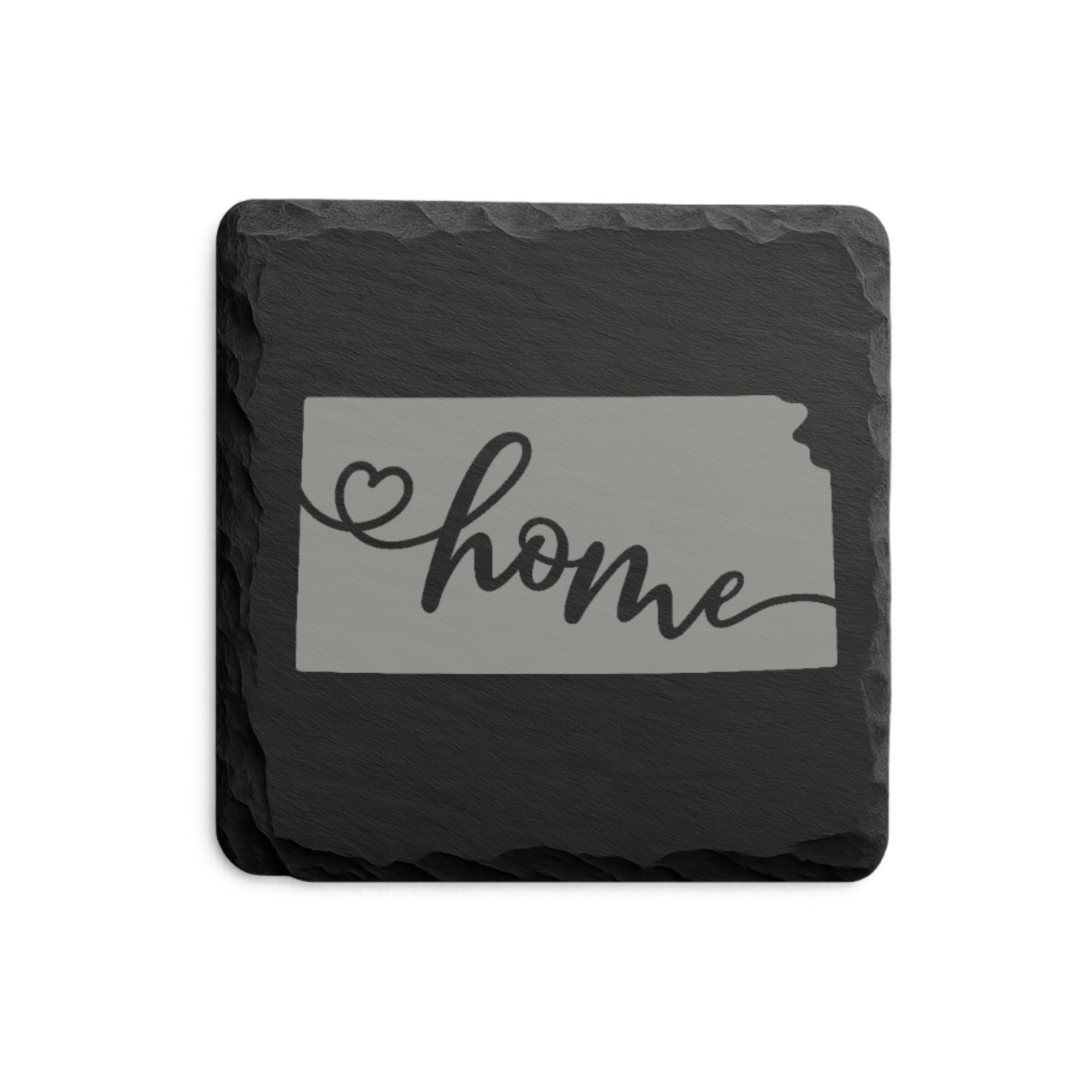 Kansas Slate Coasters 4x4 Laser Engraved Stone Drink Coasters Kansas Home Décor Sunflower State Established 1861 Gift — Dandelion Design Co. — SlateStudioMedia:design%3A2%3Ashape%3Asquare:3 — 0103-KSGN_kansas_slate_coasters_4x4_laser_engraved_stone_drink_coasters_kansas_home_d_cor_sunflower_state_established_1861_gift_11_D02_square_main.png