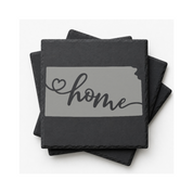 Kansas Slate Coasters 4x4 Laser Engraved Stone Drink Coasters Kansas Home Décor Sunflower State Established 1861 Gift — Dandelion Design Co. — SlateStudioMedia:gallery:12 — 0103-KSGN_kansas_slate_coasters_4x4_laser_engraved_stone_drink_coasters_kansas_home_d_cor_sunflower_state_established_1861_gift_12_D02_square_stack.png