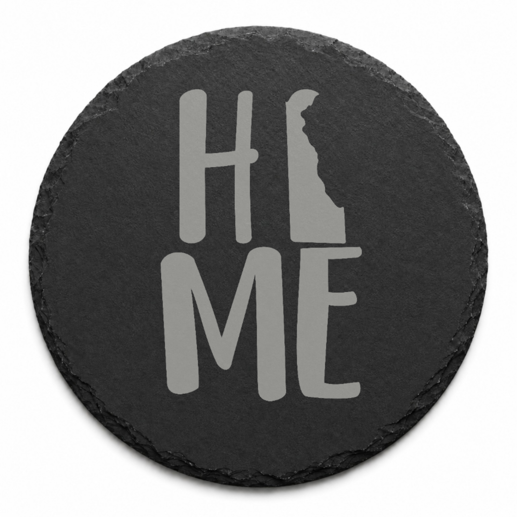 Delaware Slate Coasters 4x4 Laser Engraved Stone Drink Coasters Delaware Home Décor First State Established 1787 Gift — Dandelion Design Co. — SlateStudioMedia:design%3A1%3Ashape%3Around:5 — 0104-DSGN_delaware_slate_coasters_4x4_laser_engraved_stone_drink_coasters_delaware_home_d_cor_first_state_established_1787_gift_04_round_main.png