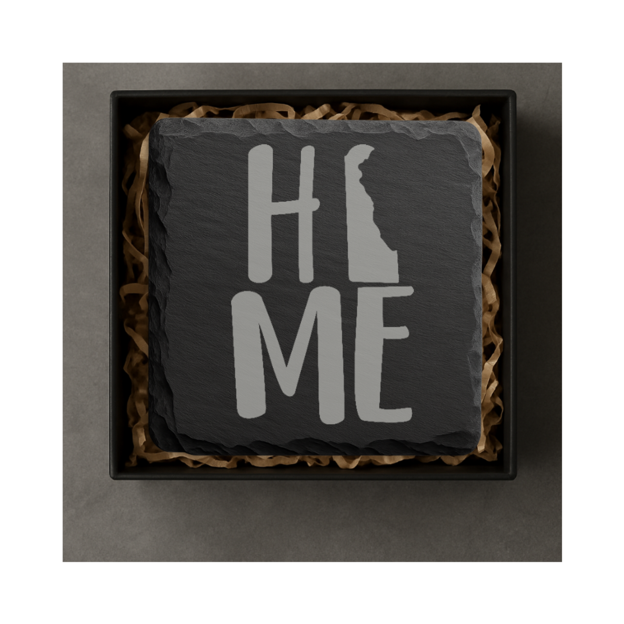 Delaware Slate Coasters 4x4 Laser Engraved Stone Drink Coasters Delaware Home Décor First State Established 1787 Gift — Dandelion Design Co. — SlateStudioMedia:gallery:8 — 0104-DSGN_delaware_slate_coasters_4x4_laser_engraved_stone_drink_coasters_delaware_home_d_cor_first_state_established_1787_gift_05_square_gift_box.png