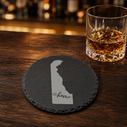 Delaware Slate Coasters 4x4 Laser Engraved Stone Drink Coasters Delaware Home Décor First State Established 1787 Gift — Dandelion Design Co. — SlateStudioMedia:gallery:19 — 0104-DSGN_delaware_slate_coasters_4x4_laser_engraved_stone_drink_coasters_delaware_home_d_cor_first_state_established_1787_gift_16_D02_round_whiskey_lifestyle.png