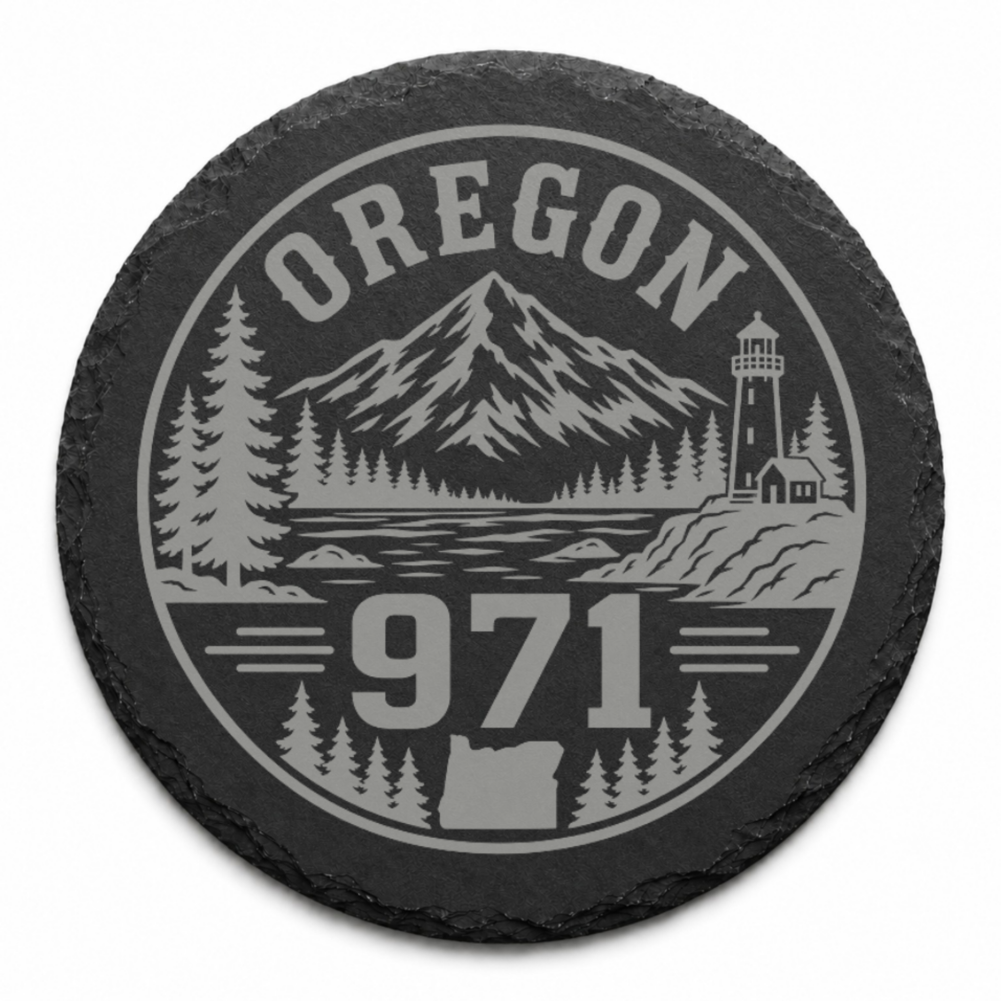 Oregon Area Code Slate Coasters | 503 971 541 458 Oregon Gift | Engraved Rustic Stone Coaster | Pacific Northwest Cabin Decor — Dandelion Design Co. — SlateStudioMedia:design%3A3%3Ashape%3Around:8 — 0104-OAGN_oregon_area_code_slate_coasters_503_971_541_458_oregon_gift_engraved_rustic_stone_coaster_pacific_northwest_cabin_decor_20_D03_round_main.png