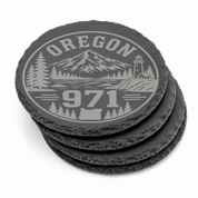 Oregon Area Code Slate Coasters | 503 971 541 458 Oregon Gift | Engraved Rustic Stone Coaster | Pacific Northwest Cabin Decor — Dandelion Design Co. — SlateStudioMedia:gallery:17 — 0104-OAGN_oregon_area_code_slate_coasters_503_971_541_458_oregon_gift_engraved_rustic_stone_coaster_pacific_northwest_cabin_decor_21_D03_round_stack.png