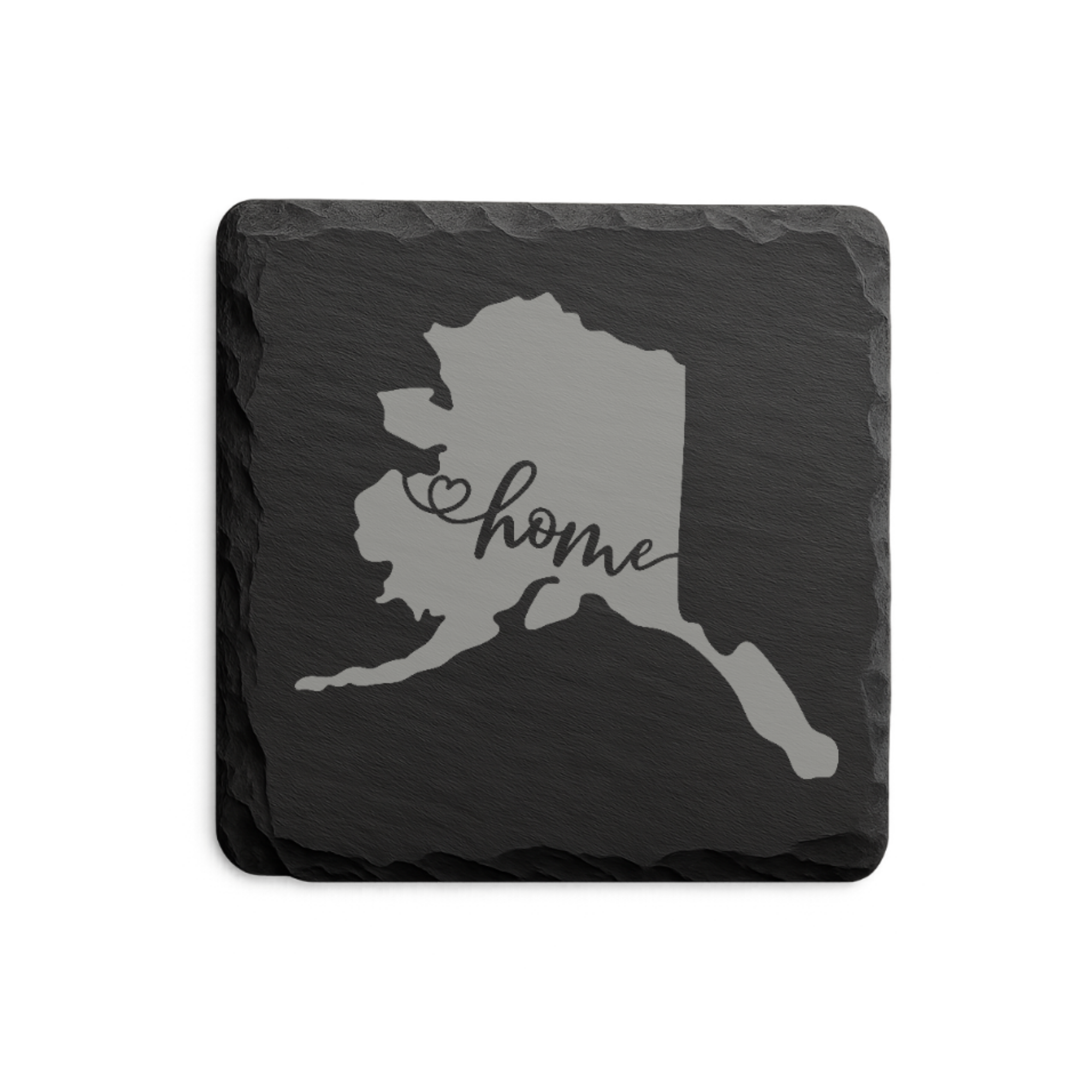 Alaska Slate Coasters 4x4 Laser Engraved Stone Drink Coasters Alaska Home Décor Last Frontier Established 1959 Gift — Dandelion Design Co. — SlateStudioMedia:design%3A2%3Ashape%3Asquare:3 — 0105-ASGN_alaska_slate_coasters_4x4_laser_engraved_stone_drink_coasters_alaska_home_d_cor_last_frontier_established_1959_gift_11_D02_square_main.png