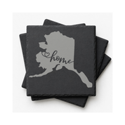 Alaska Slate Coasters 4x4 Laser Engraved Stone Drink Coasters Alaska Home Décor Last Frontier Established 1959 Gift — Dandelion Design Co. — SlateStudioMedia:gallery:12 — 0105-ASGN_alaska_slate_coasters_4x4_laser_engraved_stone_drink_coasters_alaska_home_d_cor_last_frontier_established_1959_gift_12_D02_square_stack.png