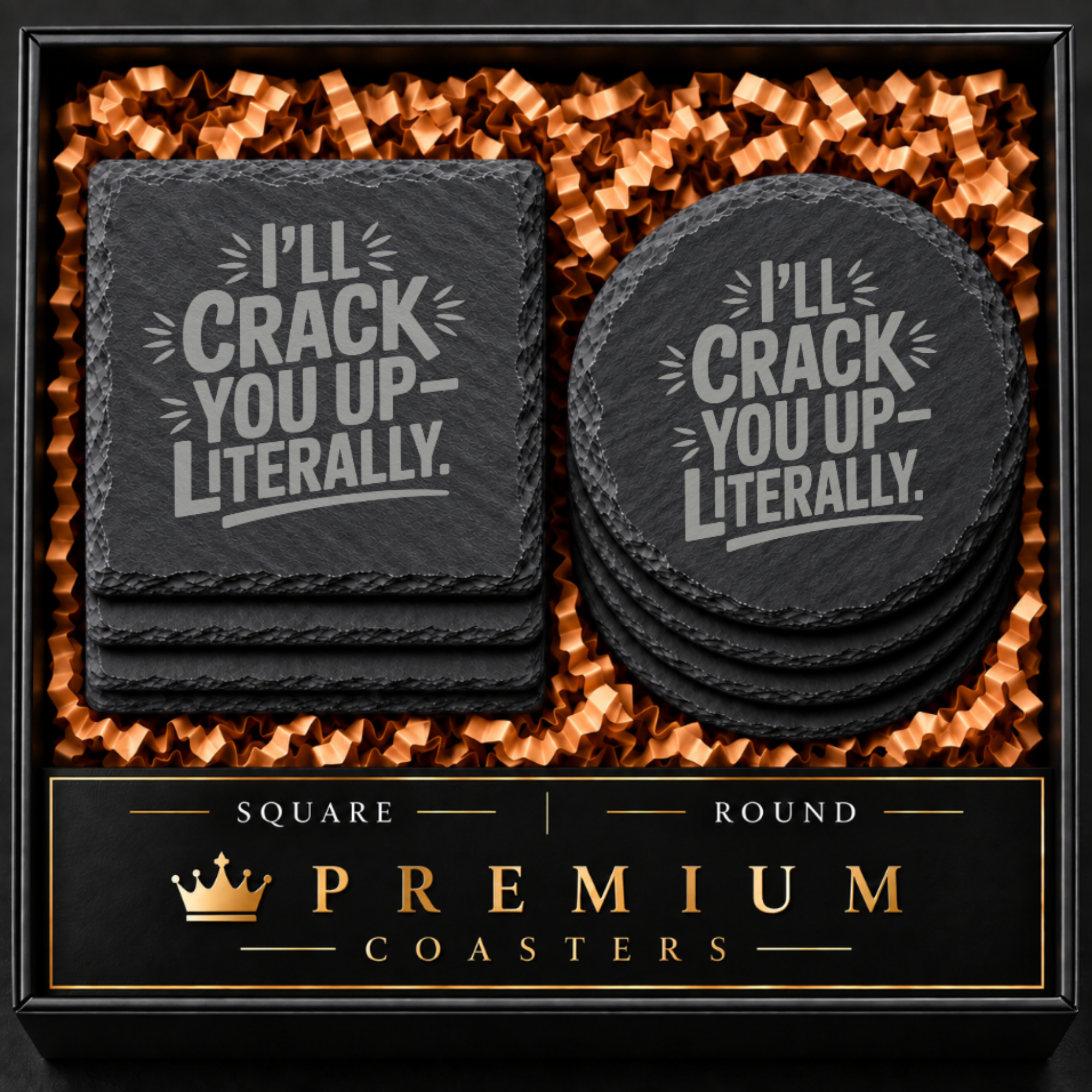 Chiropractor Slate Coasters – Funny and Functional Gift for Chiropractors and Patients — Dandelion Design Co. — SlateStudioMedia:hero:1 — 0106-CSGN_chiropractor_slate_coasters_funny_and_functional_gift_for_chiropractors_and_patients_01_square_round_gift_hero.png