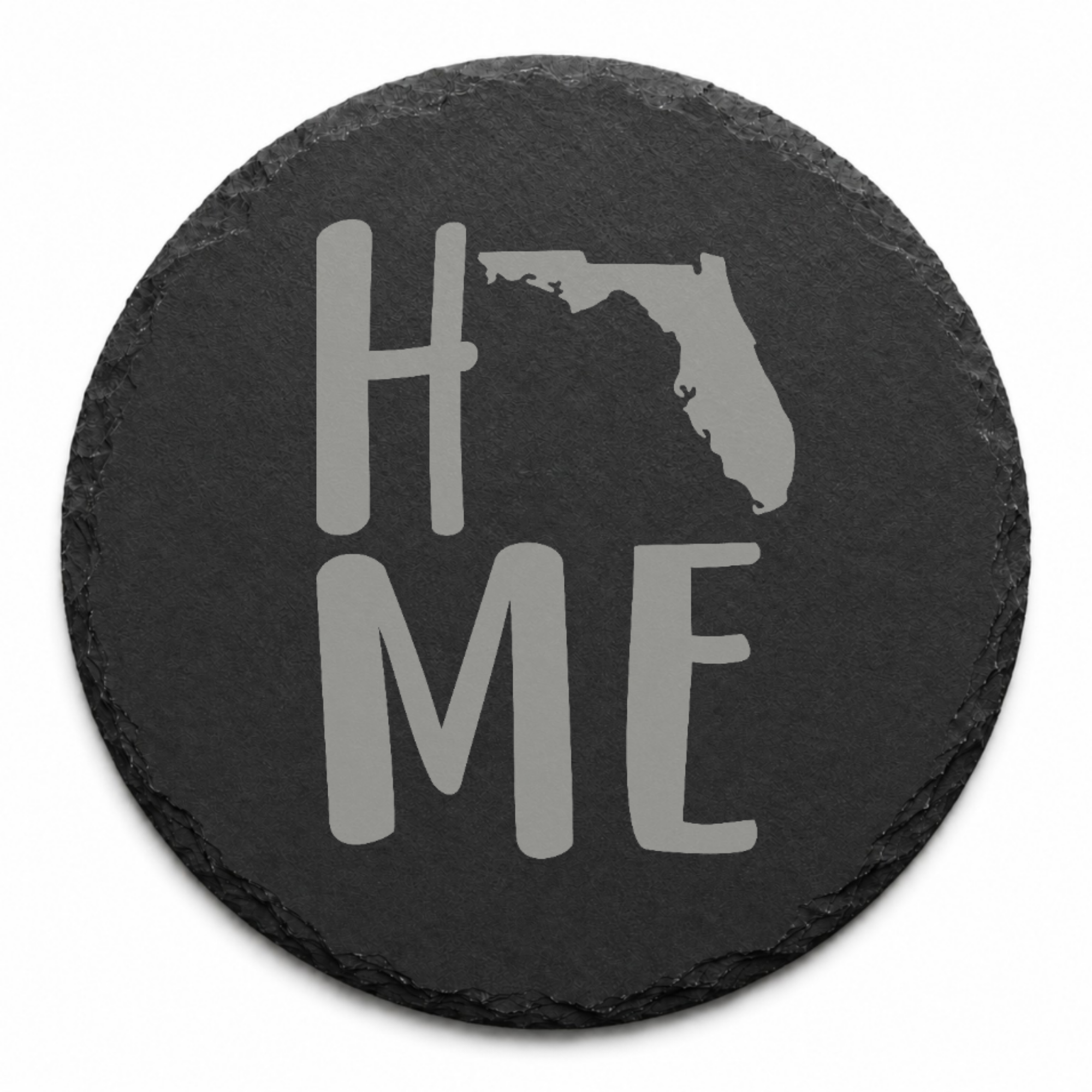 Florida Slate Coasters 4x4 Laser Engraved Stone Drink Coasters Florida Home Décor Sunshine State Established 1845 Gift — Dandelion Design Co. — SlateStudioMedia:design%3A1%3Ashape%3Around:5 — 0106-FSGN_florida_slate_coasters_4x4_laser_engraved_stone_drink_coasters_florida_home_d_cor_sunshine_state_established_1845_gift_04_round_main.png