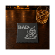 Bad Ass Slate Coaster Funny Gift Gag Gift for Him Sarcastic Coaster Bar Decor Man Cave Gift Unique Gift Idea Housewarming Gift — Dandelion Design Co. — SlateStudioMedia:gallery:8 — 0108-BAGN_bad_ass_slate_coaster_funny_gift_gag_gift_for_him_sarcastic_coaster_bar_decor_man_cave_gift_unique_gift_idea_housewarming_gift_07_square_whiskey_lifestyle.png