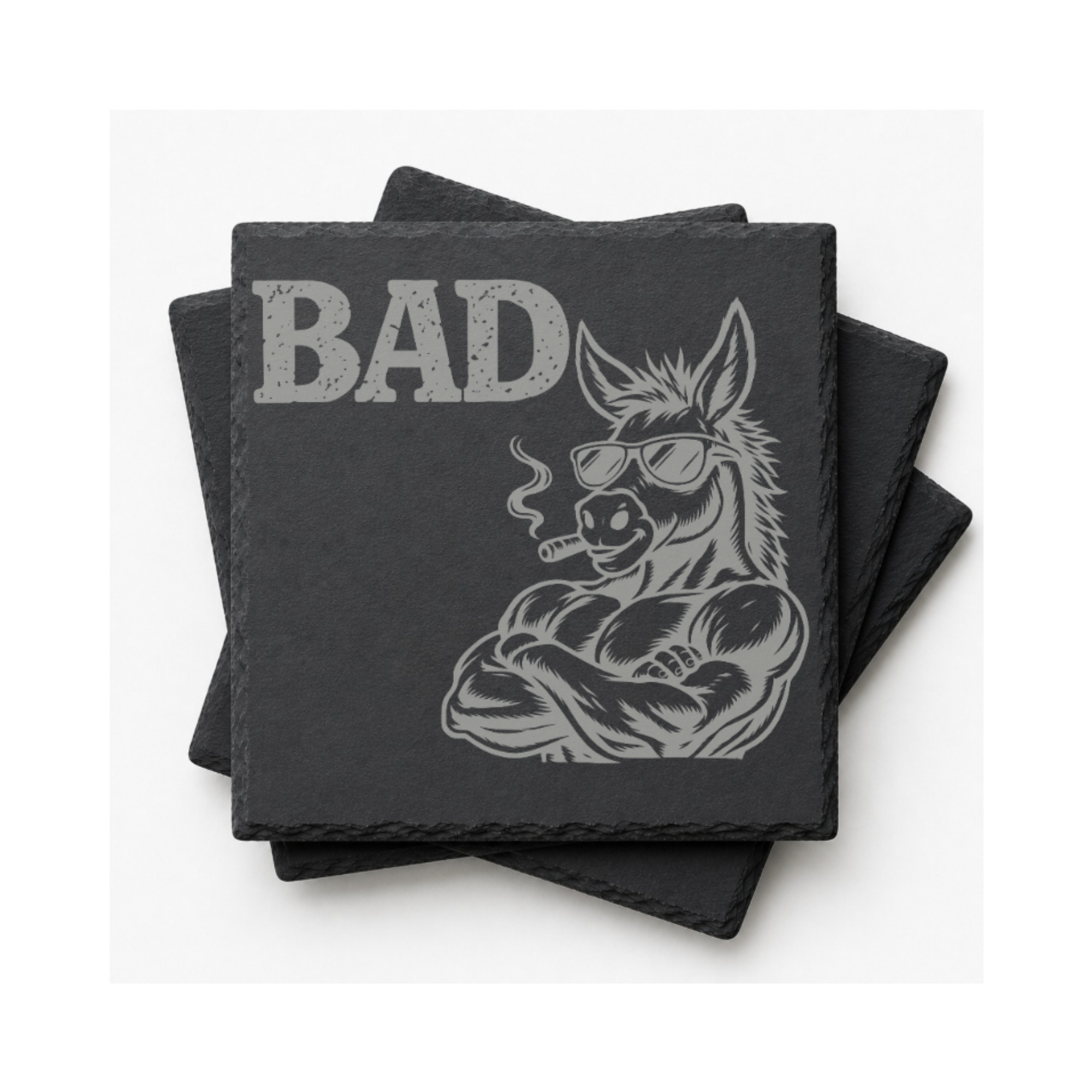 Bad Ass Slate Coaster Funny Gift Gag Gift for Him Sarcastic Coaster Bar Decor Man Cave Gift Unique Gift Idea Housewarming Gift — Dandelion Design Co. — SlateStudioMedia:gallery:6 — 0108-BAGN_bad_ass_slate_coaster_funny_gift_gag_gift_for_him_sarcastic_coaster_bar_decor_man_cave_gift_unique_gift_idea_housewarming_gift_09_square_stack.png