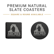 Arches National Park Slate Coaster – Natural Stone Drink Coaster with Trees | Rustic Home Decor | Gift for National Parks — Dandelion Design Co. — SlateStudioMedia:gallery:10 — 0109-ANGN_arches_national_park_slate_coaster_natural_stone_drink_coaster_with_trees_rustic_home_decor_gift_for_national_parks_02_square_round_available.png